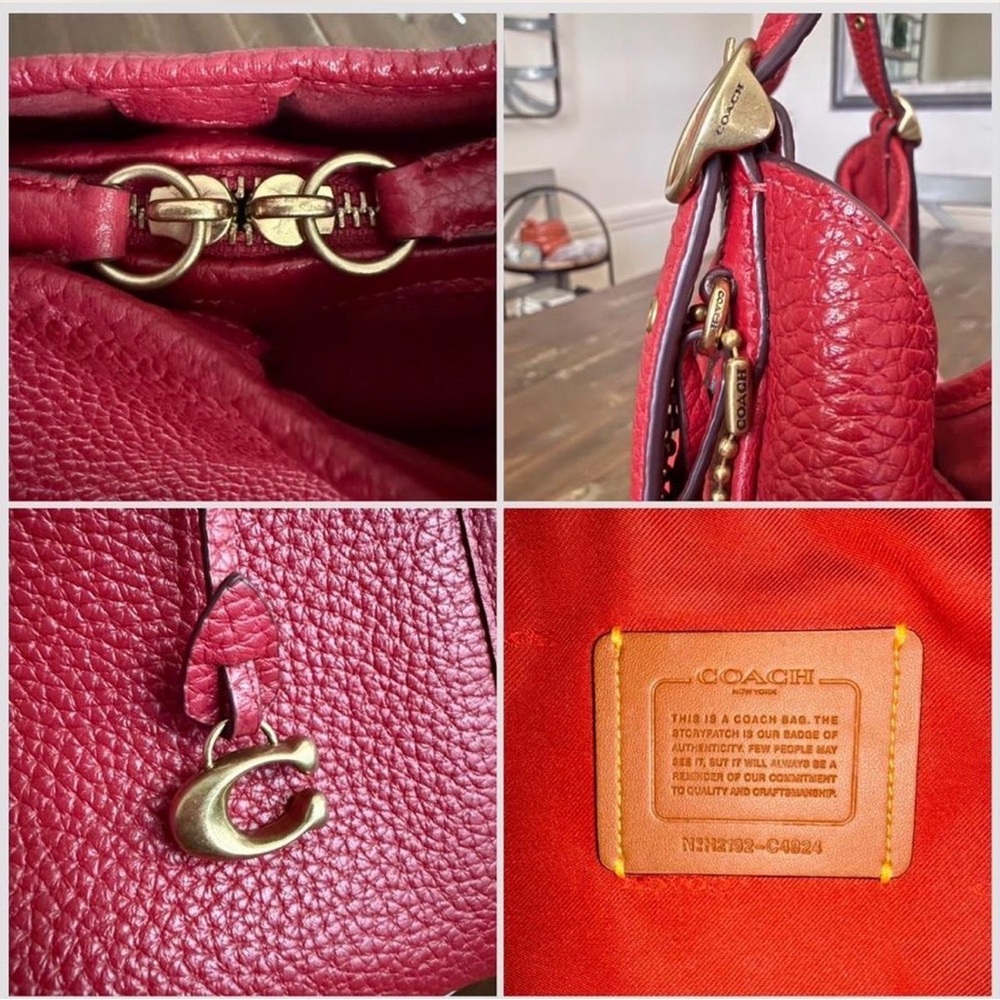 SALE! Tonight only!! Coach Lori/Bella Pebbled Leather Shoulder Bag in Brick Red - Picture 8 of 8